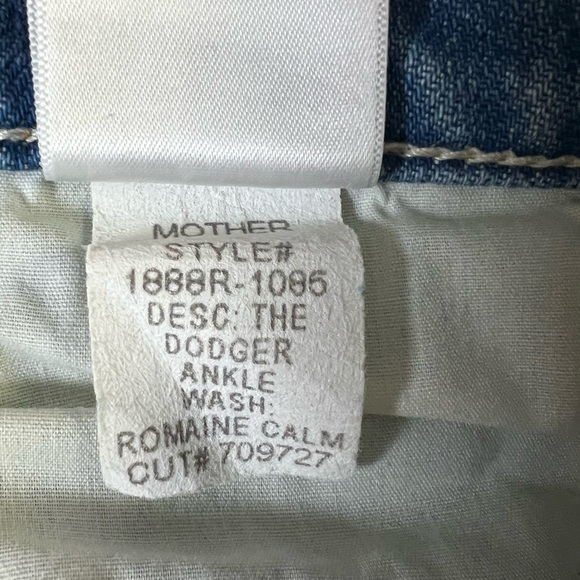 Mother Dodger Ankle Romaine Calm Embroidered Crop Jean Embroidered Fruit Size 29 - Picture 13 of 16